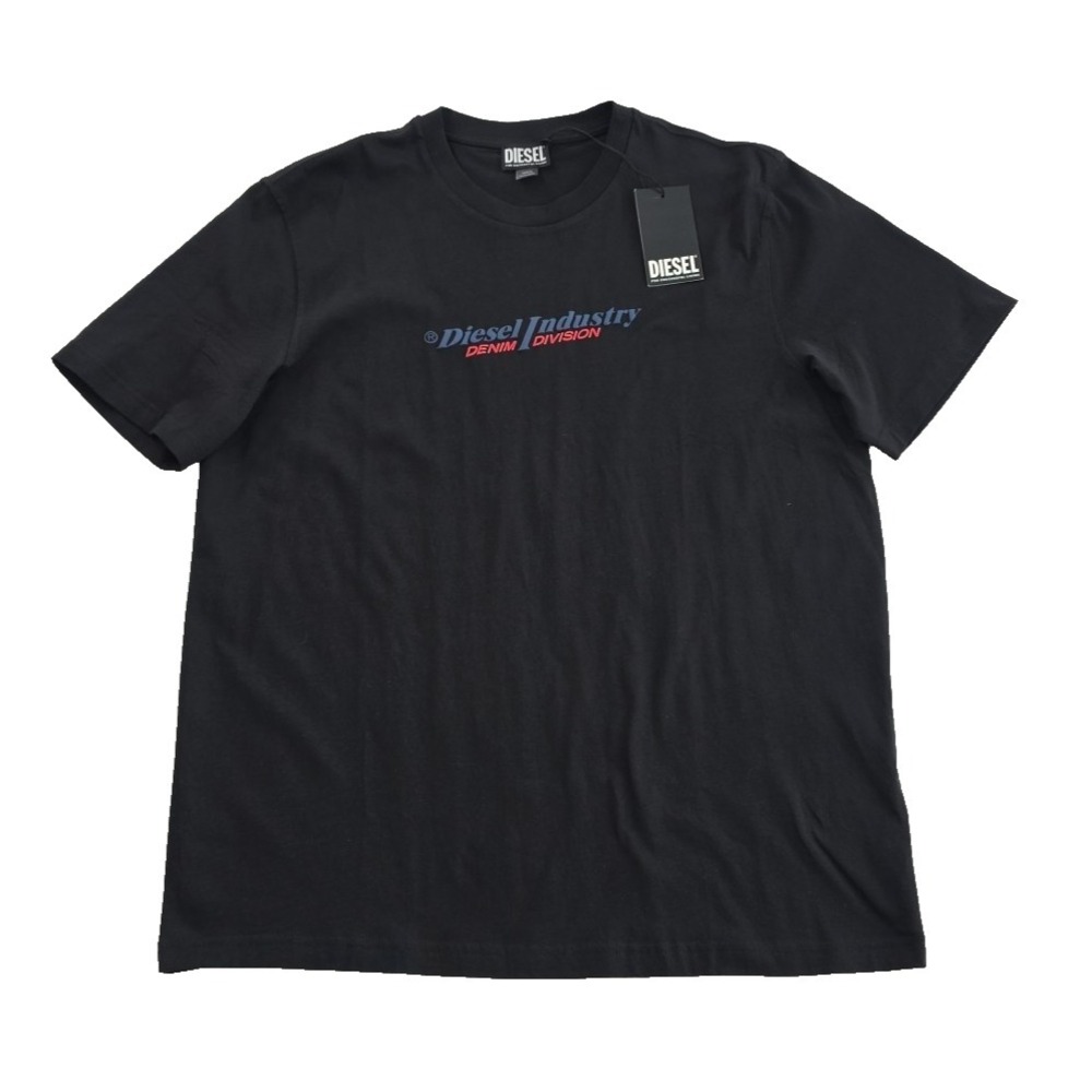 Diesel Denim Division T-Shirt Men XL Black NWT Short Sleeve Logo NEW MSRP‎ $80